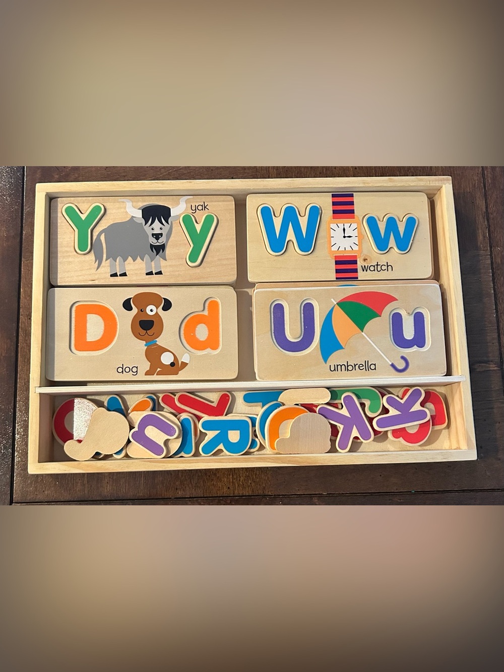 Melissa & Doug ABC Picture Boards - Educational Toy With 13 Double-Sided Wooden